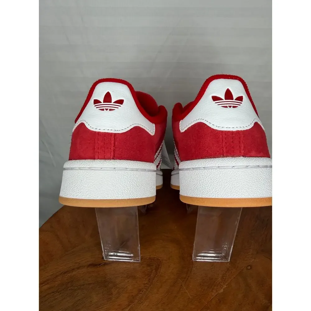 Adidas Campus 00s Kids Size 2 Red White Suede Sneakers NW